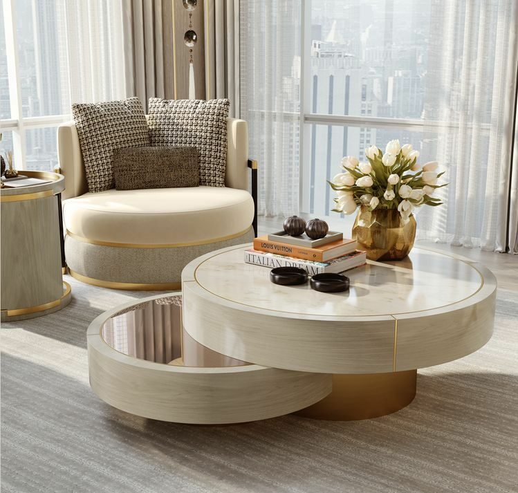 ترابيزة بيضاء luxury design table