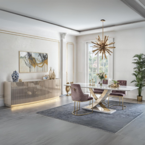 Refined elegant dining rooms in cairo with clean lines