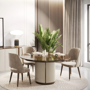 Refined cozy dining rooms egypt with clean lines