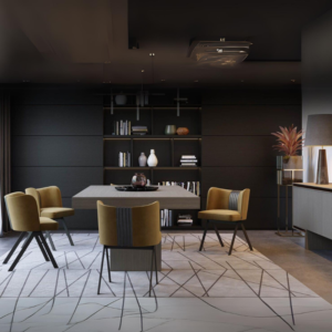 Refined luxury dining rooms egypt with clean lines