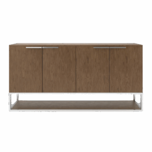 Sleek cozy buffet with modern details